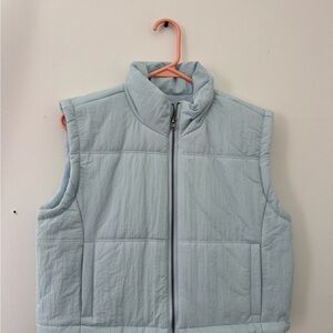 Thread & Supply Sky Blue Adjustable Puffer Vest